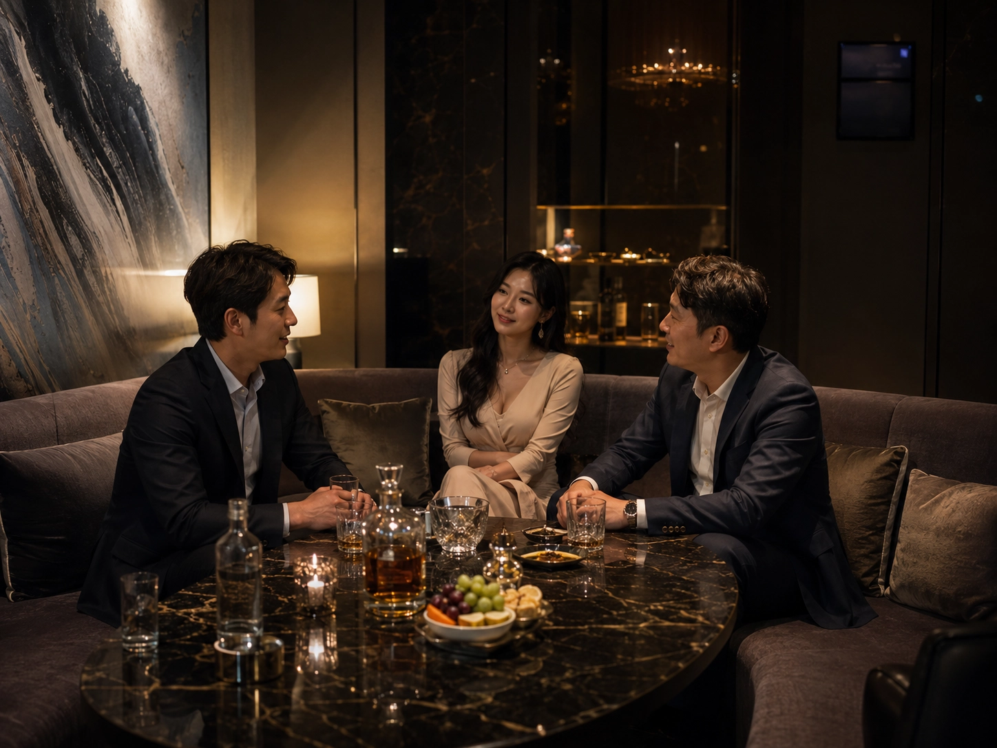 접대 자리에서 조용히 대화하기 좋은 프라이빗 룸 술자리